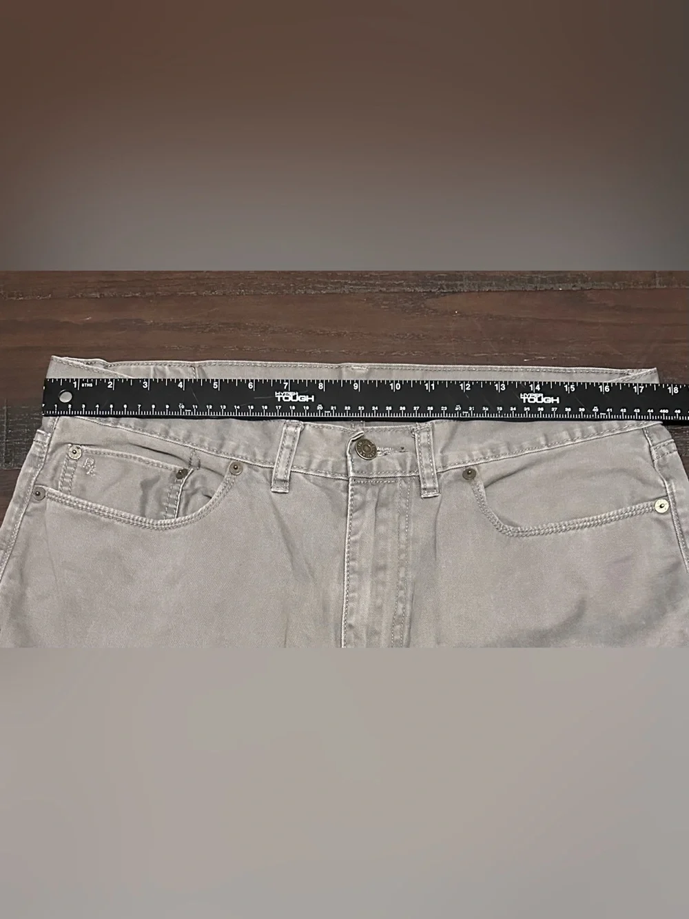 Polo Ralph Lauren Gray Jeans Size 35x32 Casual 5 Pocket Pants Classic Straight
